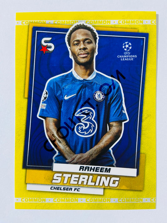 Raheem Sterling - Chelsea 2022-23 Topps UEFA Superstars Common Yellow Parallel #27