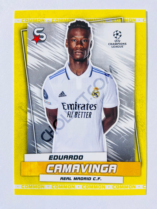 Eduardo Camavinga - Real Madrid CF 2022-23 Topps UEFA Superstars Common Yellow Parallel #41