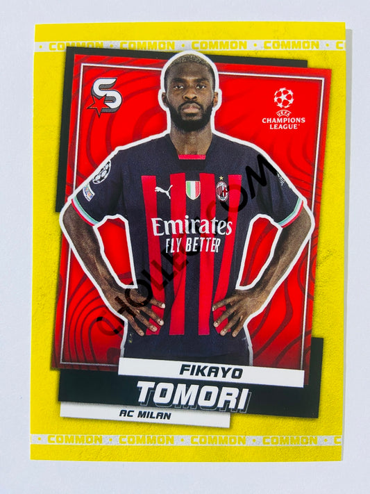 Fikayo Tomori - AC Milan 2022-23 Topps UEFA Superstars Common Yellow Parallel #69