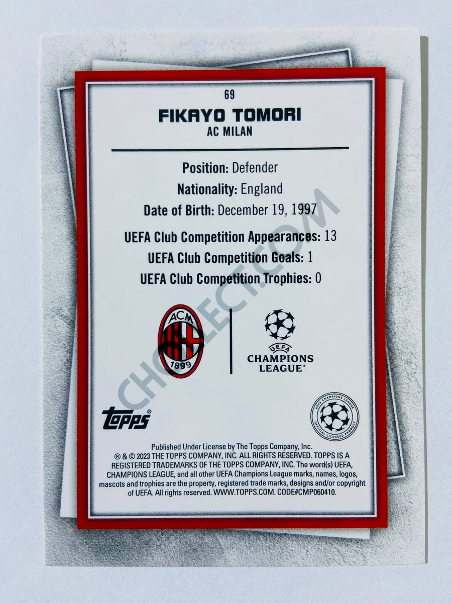 Fikayo Tomori - AC Milan 2022-23 Topps UEFA Superstars Common Yellow Parallel #69