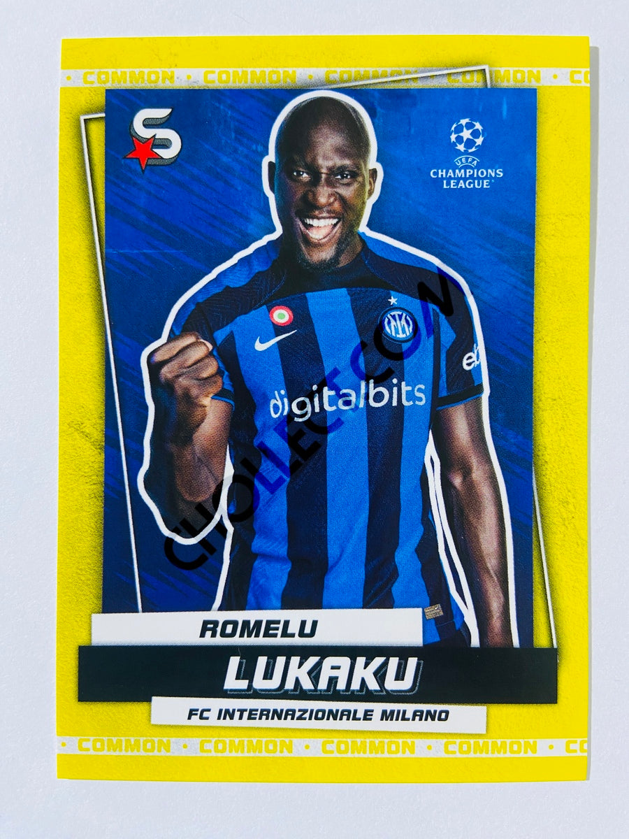 Romelu Lukaku - FC Internazionale Milano 2022-23 Topps UEFA Superstars Common Yellow Parallel #83