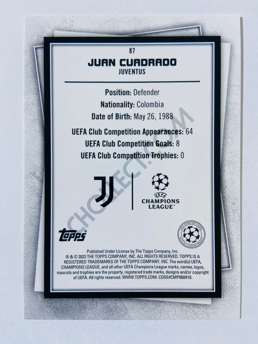 Juan Cuadrado - Juventus 2022-23 Topps UEFA Superstars Common Yellow Parallel #87