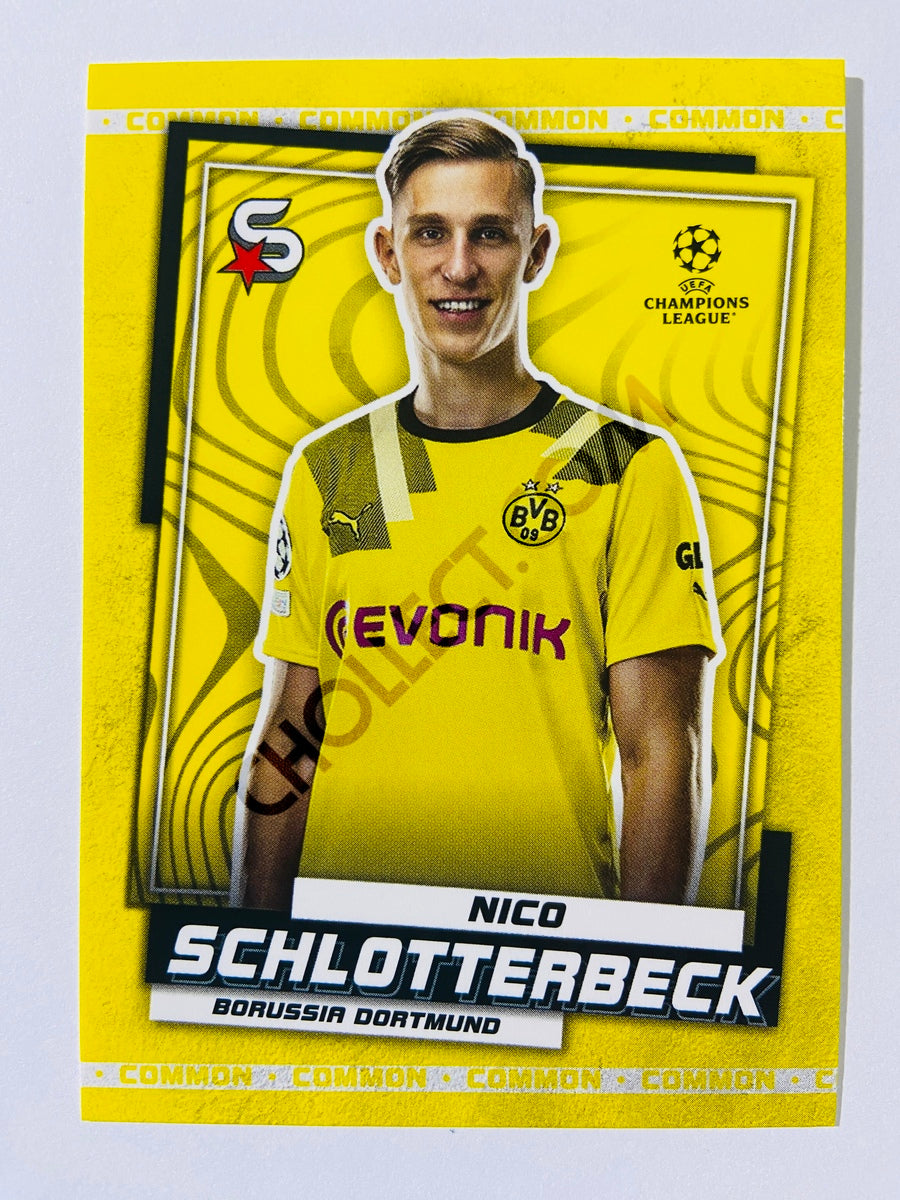 Nico Schlotterbeck - Borussia Dortmund 2022-23 Topps UEFA Superstars Common Yellow Parallel #106