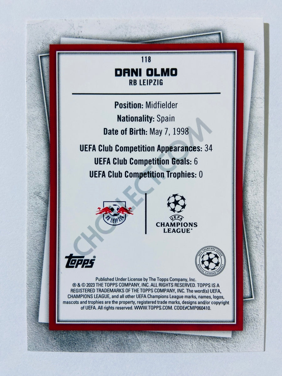 Dani Olmo - RB Leipzig 2022-23 Topps UEFA Superstars Common Yellow Parallel #118