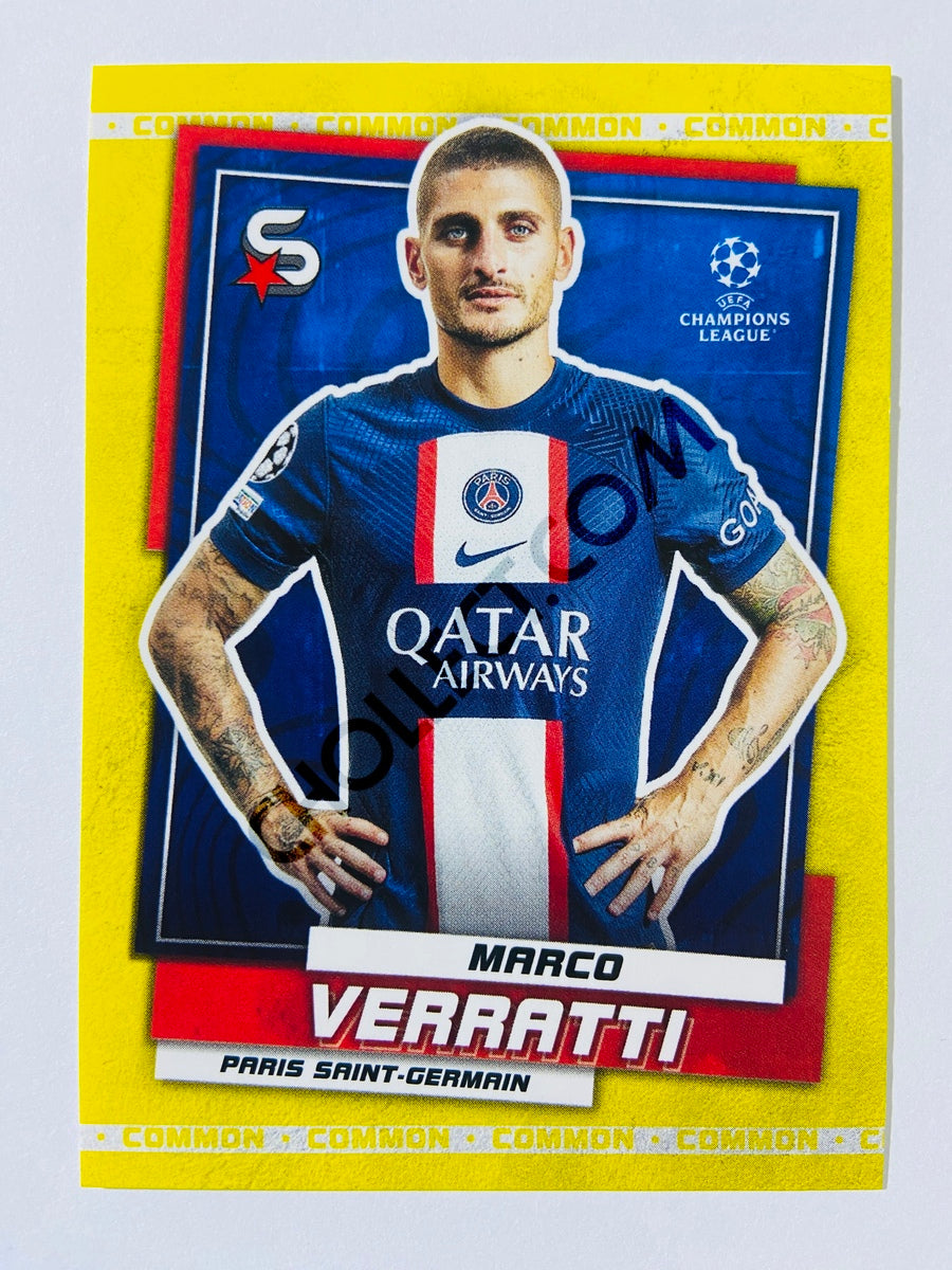 Marco Verratti - Paris Saint-Germain 2022-23 Topps UEFA Superstars Common Yellow Parallel #133