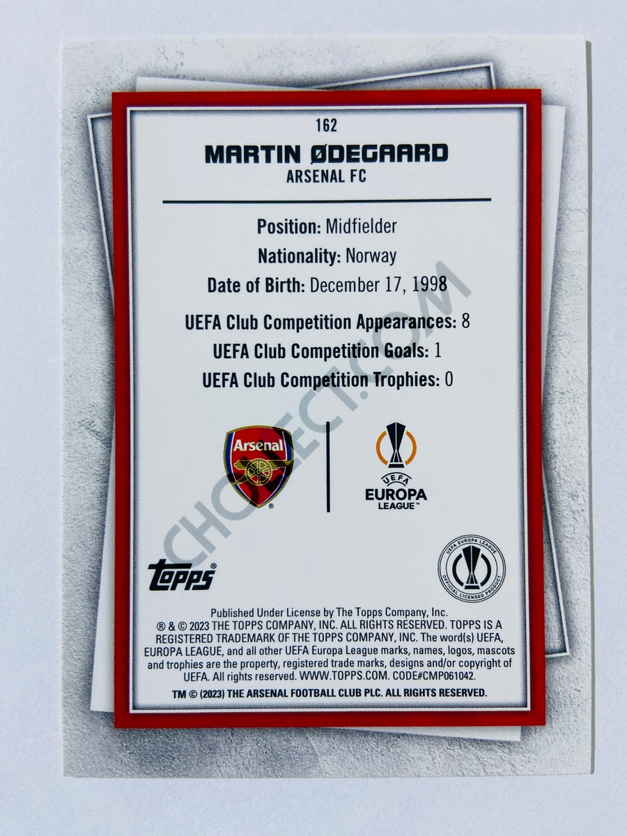 Martin Odegaard - Arsenal 2022-23 Topps UEFA Superstars Common Yellow Parallel #162