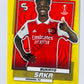 Bukayo Saka - Arsenal 2022-23 Topps UEFA Superstars Common Yellow Parallel #163