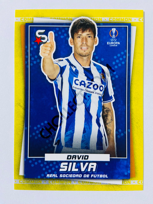 David Silva - Real Sociedad de Futbol 2022-23 Topps UEFA Superstars Common Yellow Parallel #176