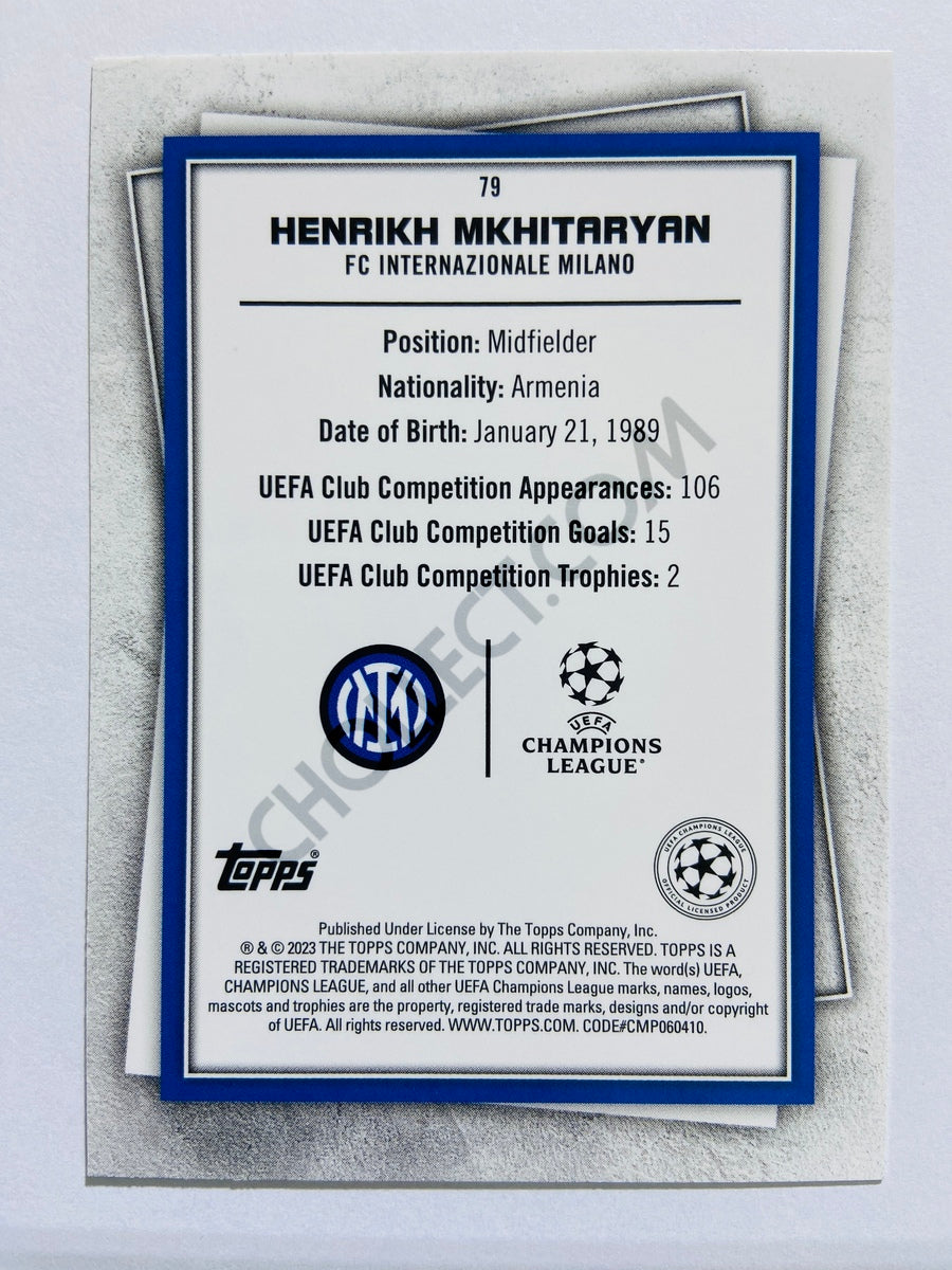 Henrikh Mkhitaryan - FC Internazionale Milano 2022-23 Topps UEFA Superstars Uncommon Green Parallel #79
