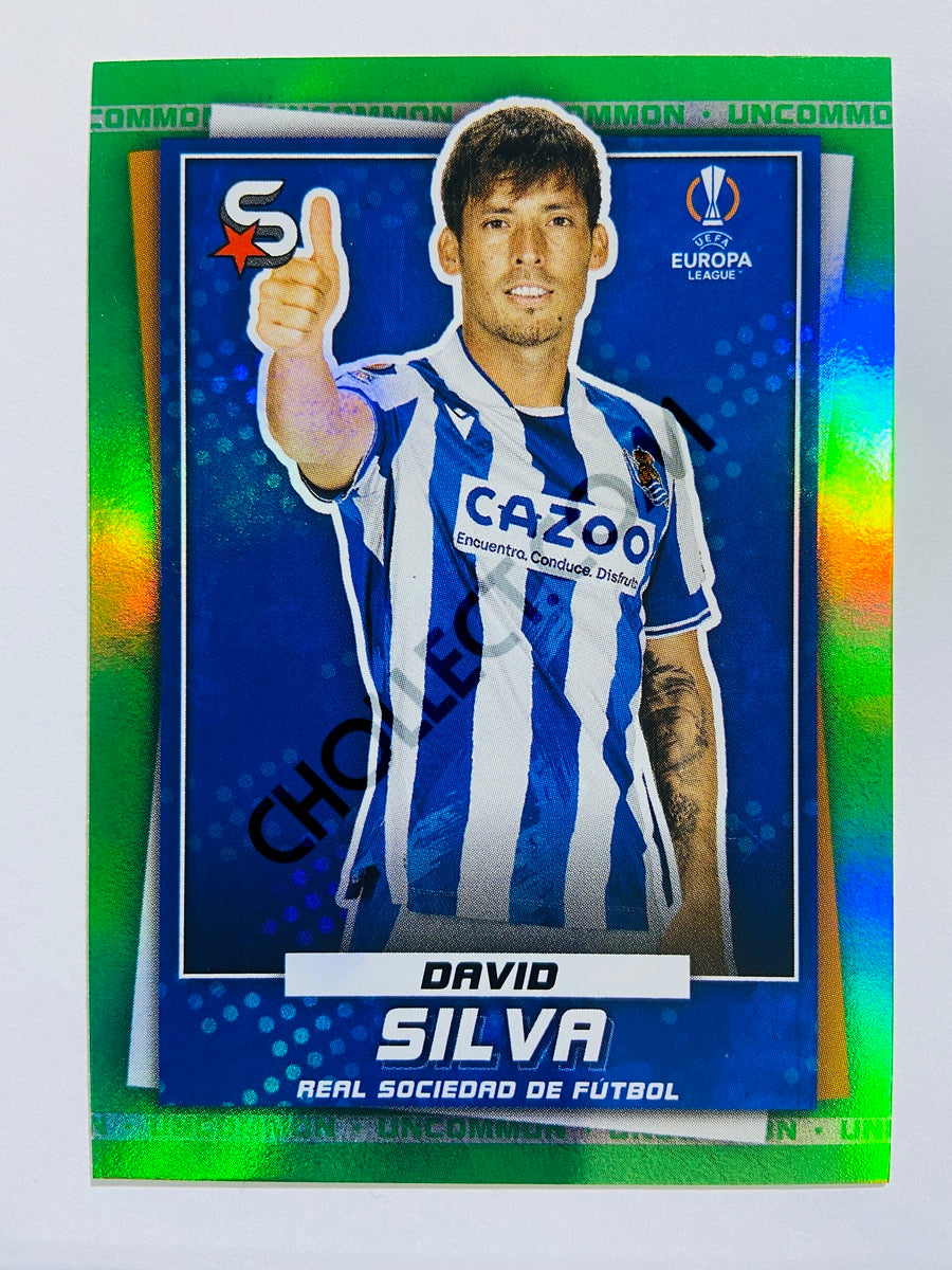 David Silva - Real Sociedad de Futbol 2022-23 Topps UEFA Superstars Uncommon Green Parallel #176