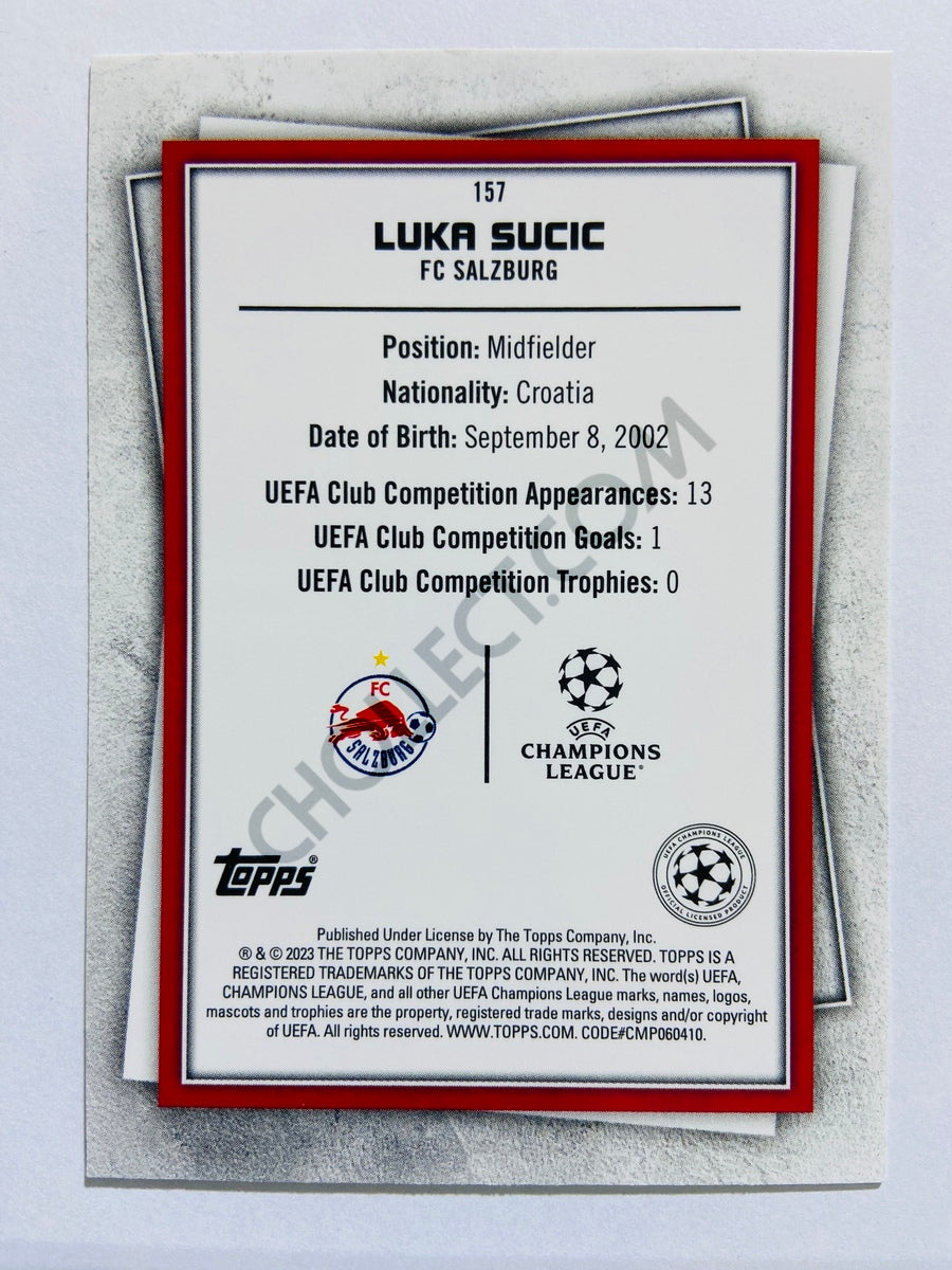 Luka Sucic - FC Salzburg 2022-23 Topps UEFA Superstars Rare Parallel #157