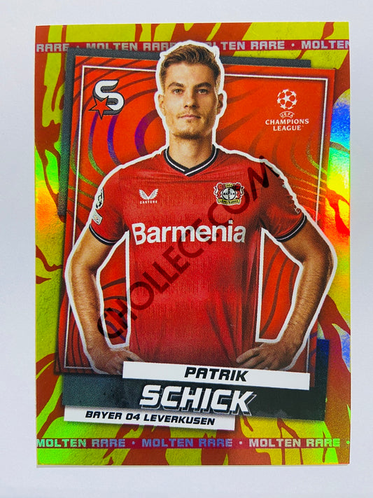 Patrik Schick - Bayer 04 Leverkusen 2022-23 Topps UEFA Superstars Molten Rare Parallel #115