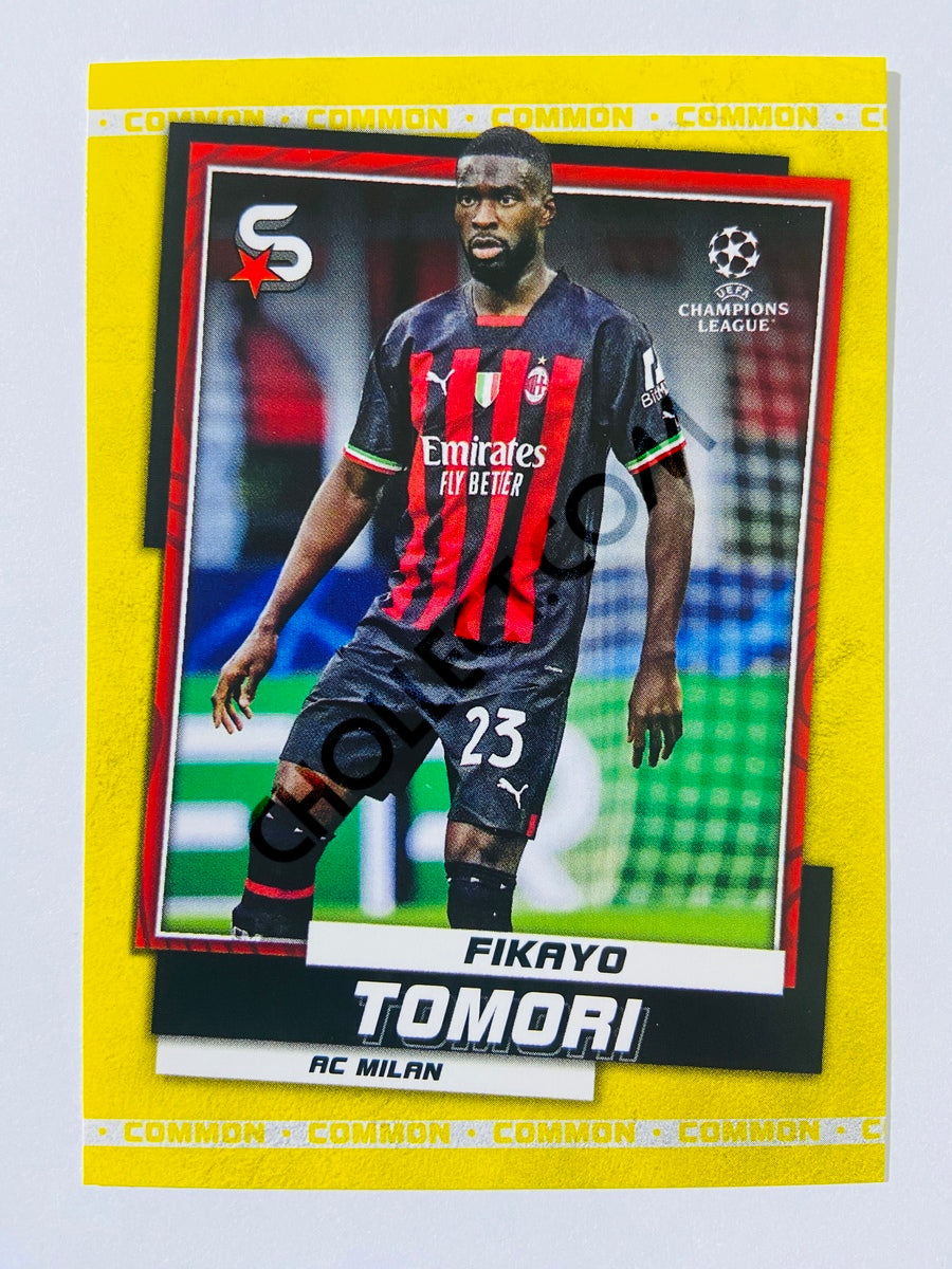Fikayo Tomori - AC Milan 2022-23 Topps UEFA Superstars Common Yellow Action Image Variation #69