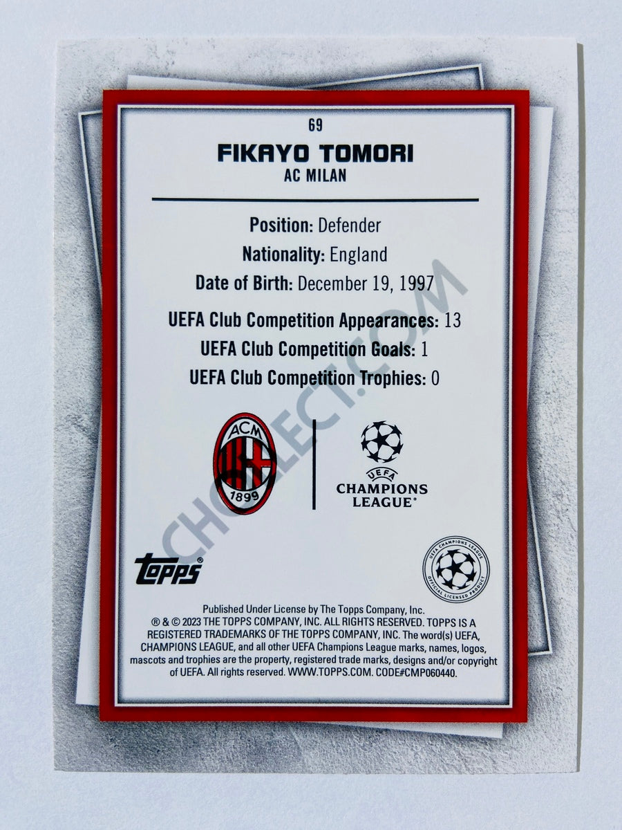 Fikayo Tomori - AC Milan 2022-23 Topps UEFA Superstars Common Yellow Action Image Variation #69