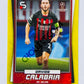 Davide Calabria - AC Milan 2022-23 Topps UEFA Superstars Common Yellow Action Image Variation #70