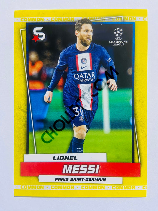 Lionel Messi – Paris Saint-Germain 2022-23 Topps UEFA Superstars Common Yellow Action Image Variation #135