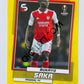 Bukayo Saka - Arsenal 2022-23 Topps UEFA Superstars Common Yellow Action Image Variation #163