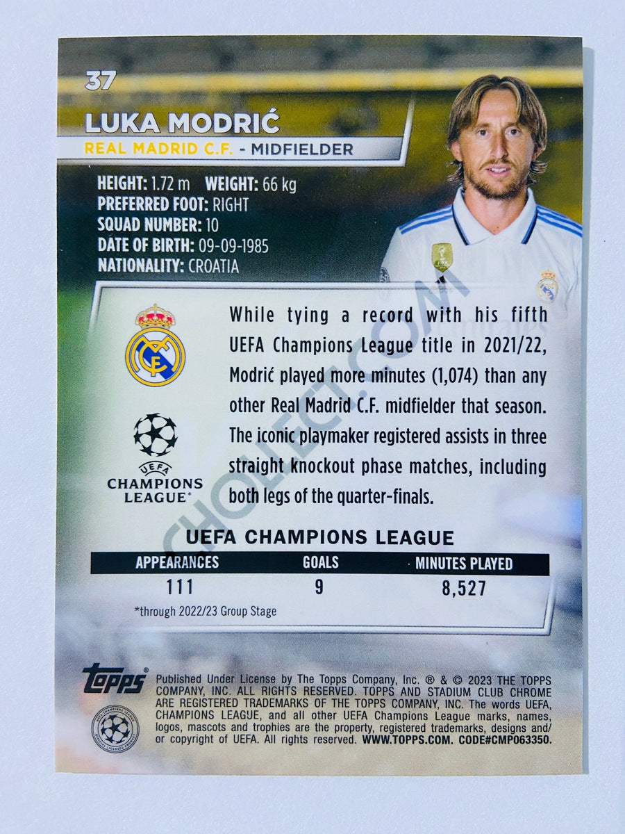 Luka Modrić - Real Madrid C.F. 2022-23 Topps Stadium Club Chrome UEFA Club Competitions #37