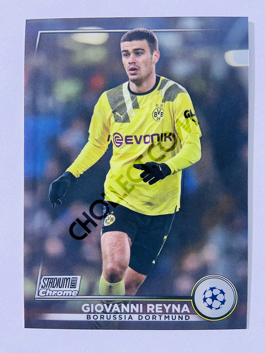 Giovanni Reyna - Borussia Dortmund 2022-23 Topps Stadium Club Chrome UEFA Club Competitions #59