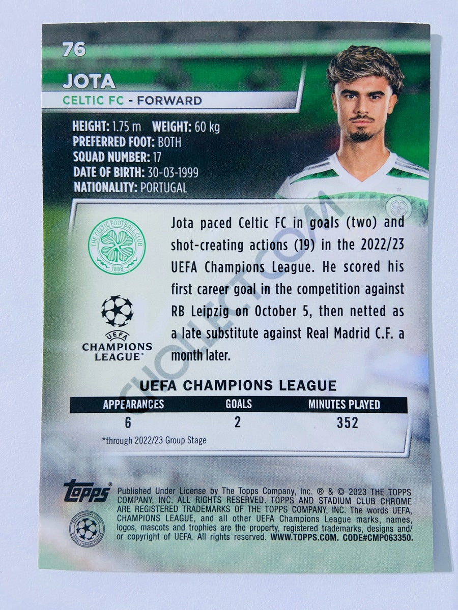 Jota - Celtic FC 2022-23 Topps Stadium Club Chrome UEFA Club Competitions #76