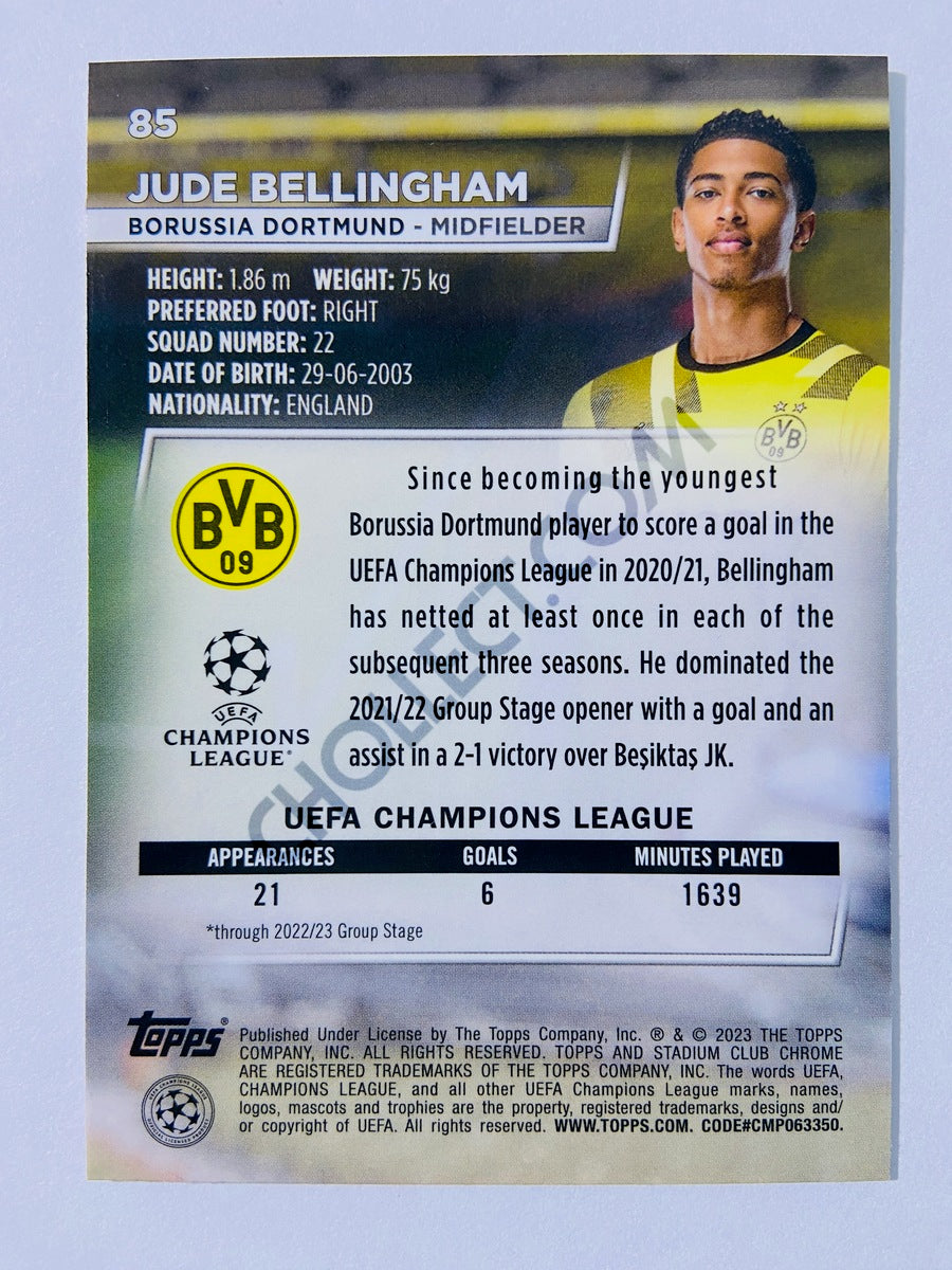 Jude Bellingham - Borussia Dortmund 2022-23 Topps Stadium Club Chrome UEFA Club Competitions #85