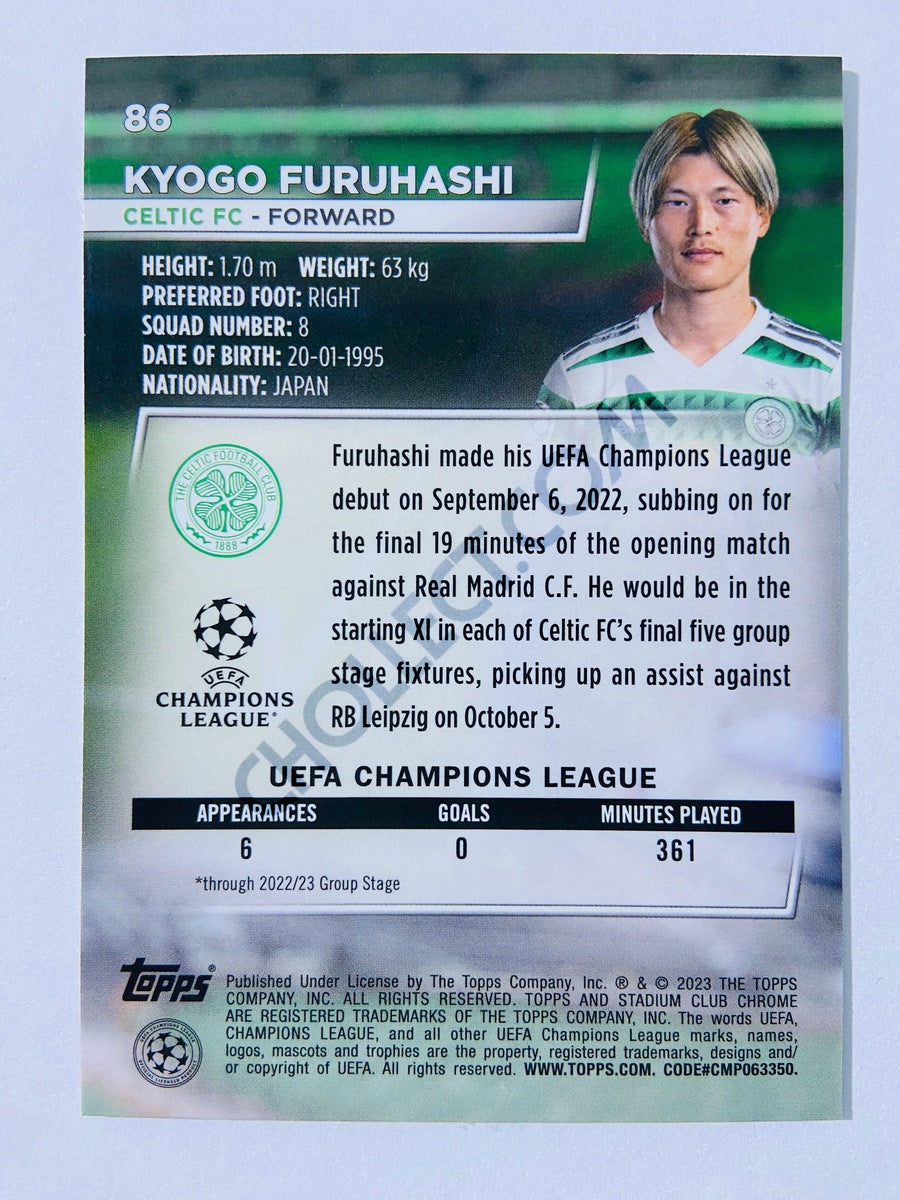 Kyogo Furuhashi - Celtic FC 2022-23 Topps Stadium Club Chrome UEFA Club Competitions #86