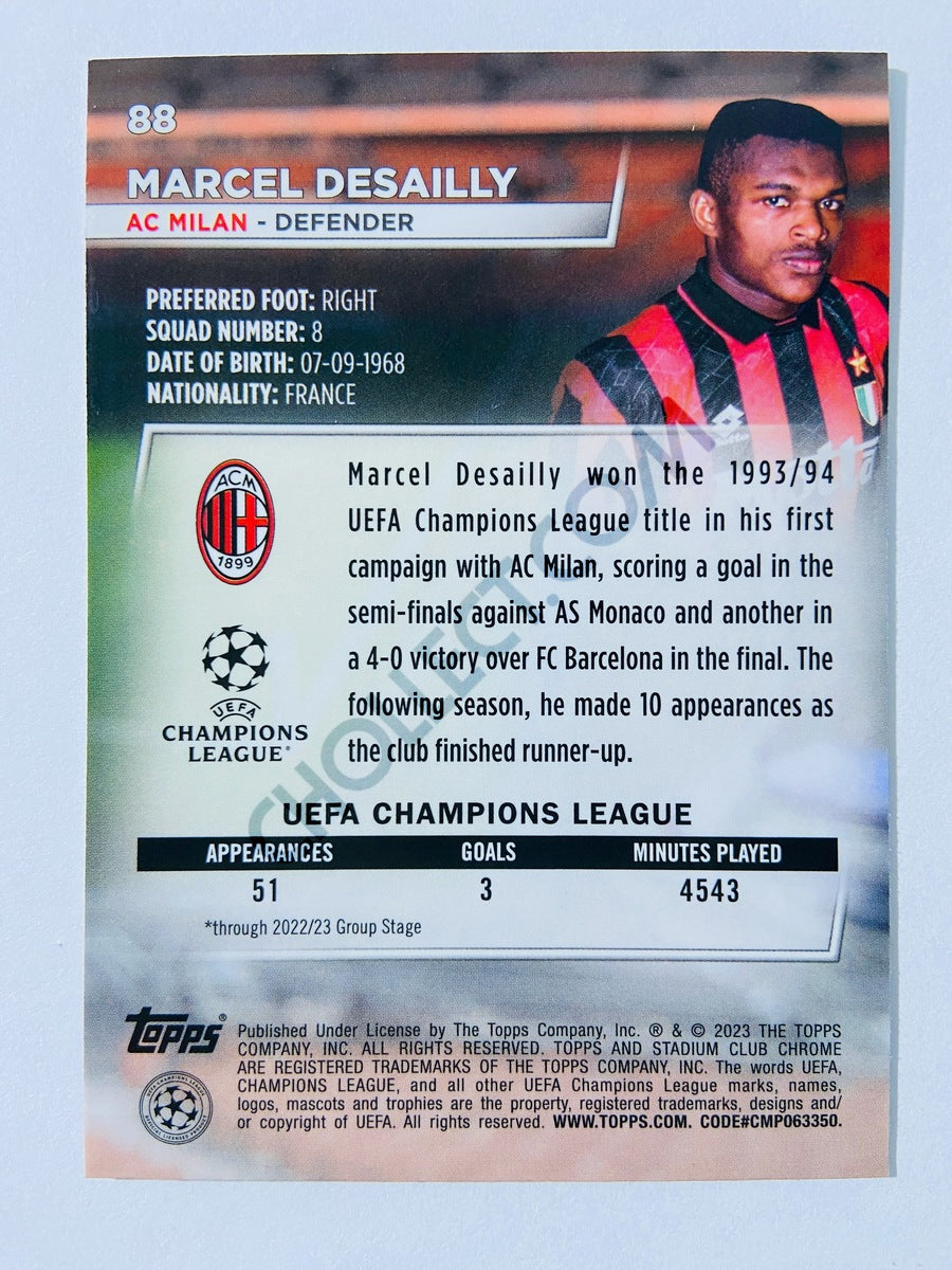 Marcel Desailly - AC Milan 2022-23 Topps Stadium Club Chrome UEFA Club Competitions #88