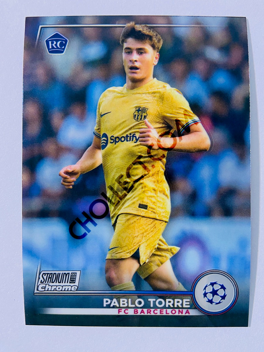 Pablo Torre - FC Barcelona 2022-23 Topps Stadium Club Chrome UEFA Club Competitions RC Rookie #32