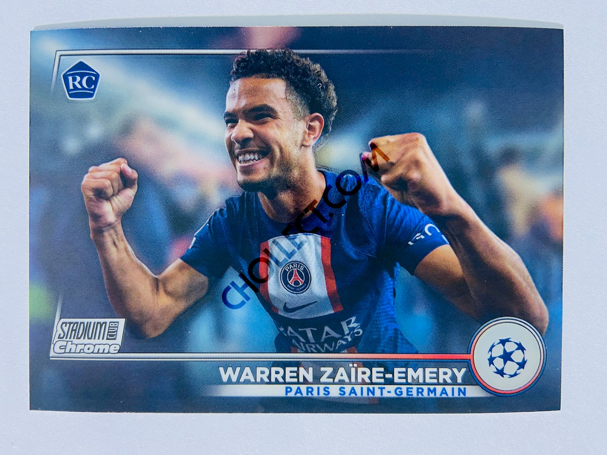 Warren Zaïre-Emery - Paris Saint-Germain 2022-23 Topps Stadium Club Chrome UEFA Club Competitions RC Rookie #33