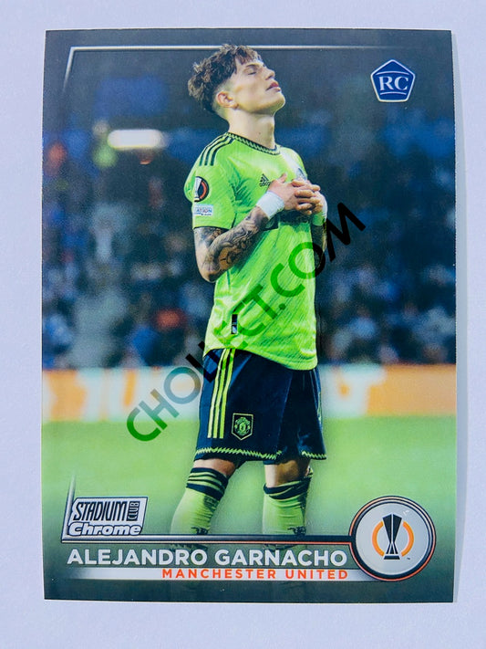 Alejandro Garnacho - Manchester United 2022-23 Topps Stadium Club Chrome UEFA Club Competitions RC Rookie #49