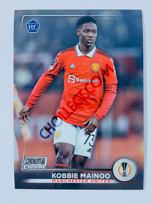 Kobbie Mainoo - Manchester United 2022-23 Topps Stadium Club Chrome UEFA Club Competitions RC Rookie #73