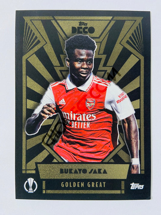 Bukayo Saka - Arsenal 2022 Topps Deco EUFA Golden Great