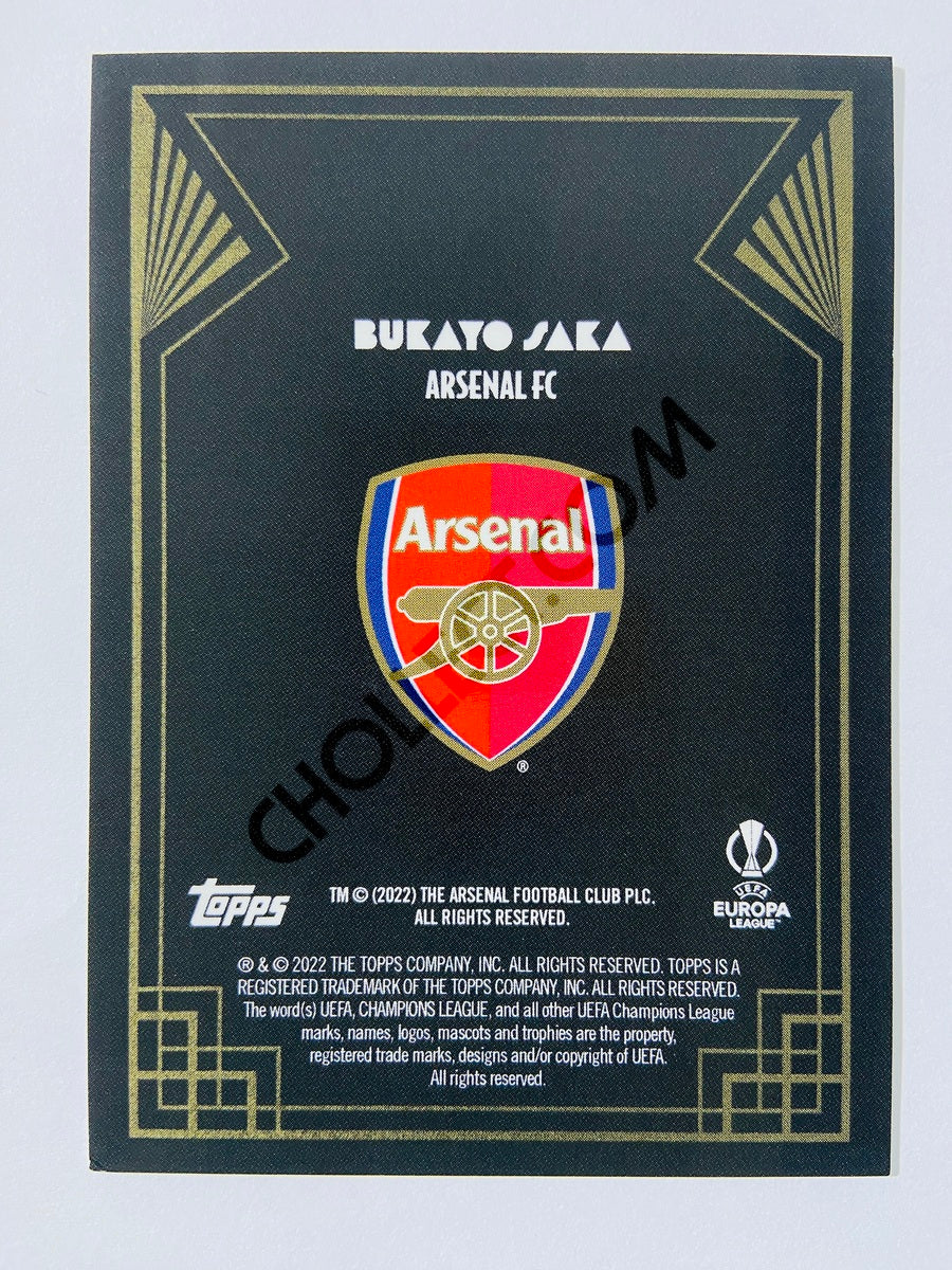 Bukayo Saka - Arsenal 2022 Topps Deco EUFA Golden Great