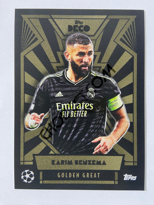 Karim Benzema - Real Madrid 2022 Topps Deco EUFA Golden Great