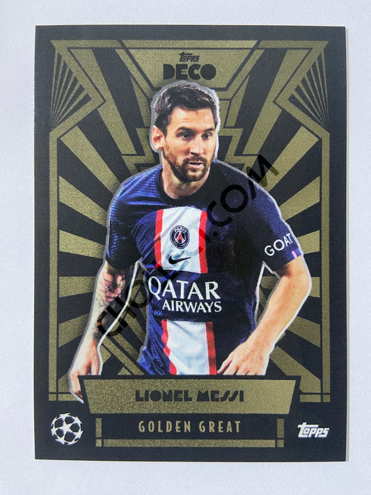 Lionel Messi - Paris Saint-Germain 2022 Topps Deco EUFA Golden Great