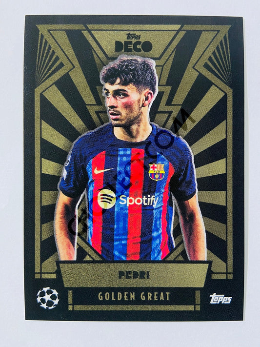 Pedri - Barcelona 2022 Topps Deco EUFA Golden Great