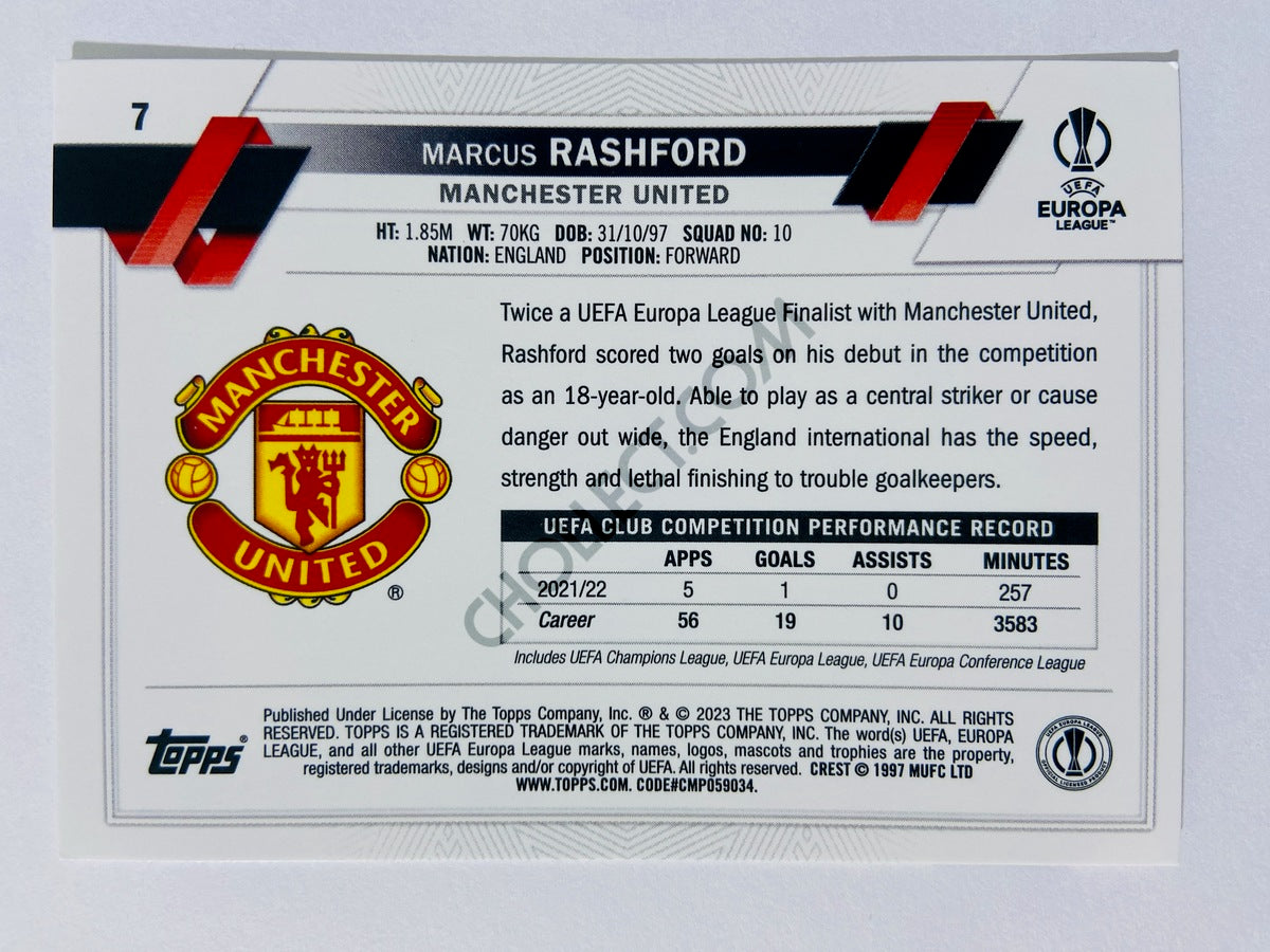 Marcus Rashford - Manchester United 2022-23 Topps UEFA Club Competitions #7