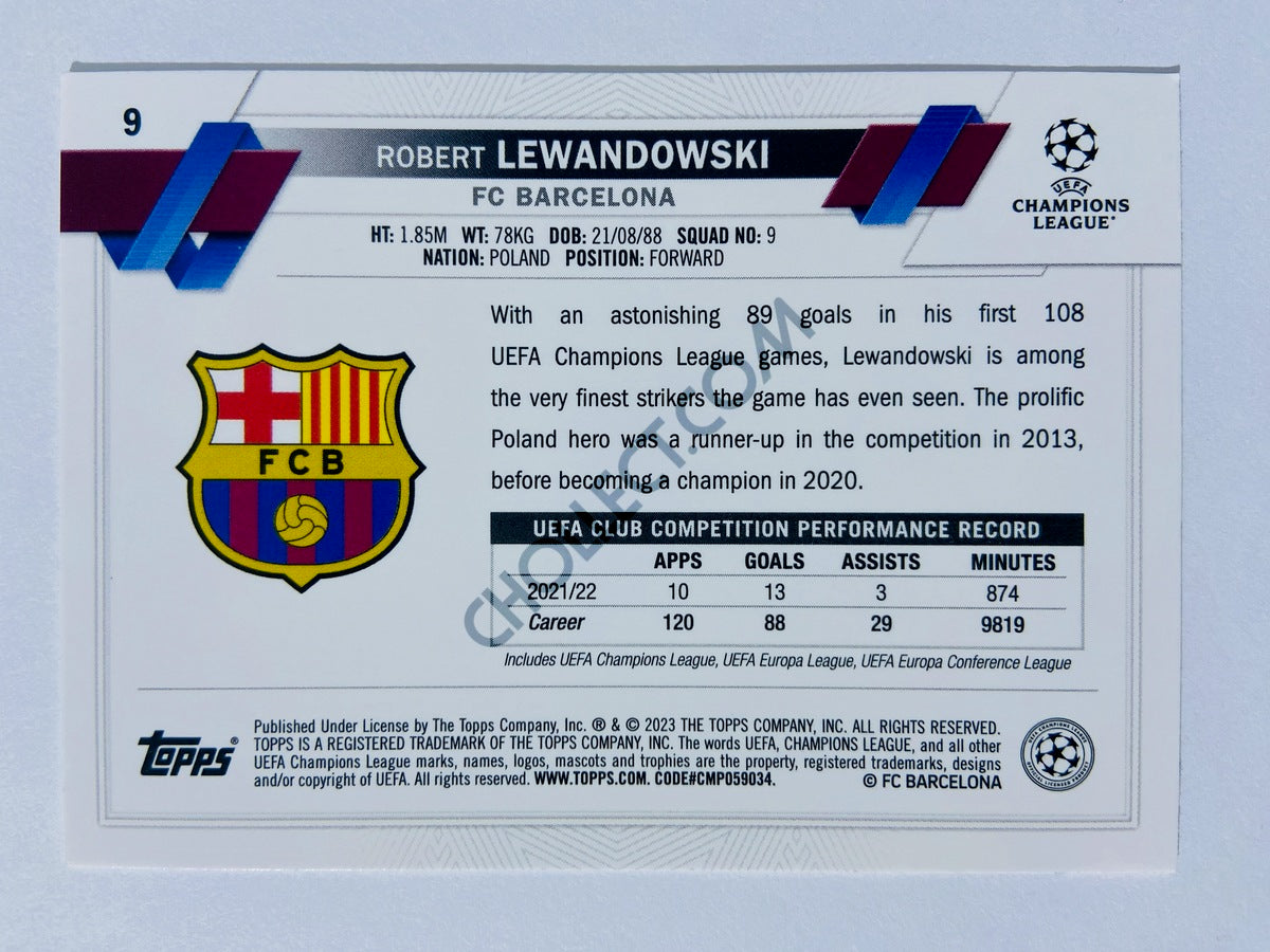 Robert Lewandowski - FC Barcelona 2022-23 Topps UEFA Club Competitions #9