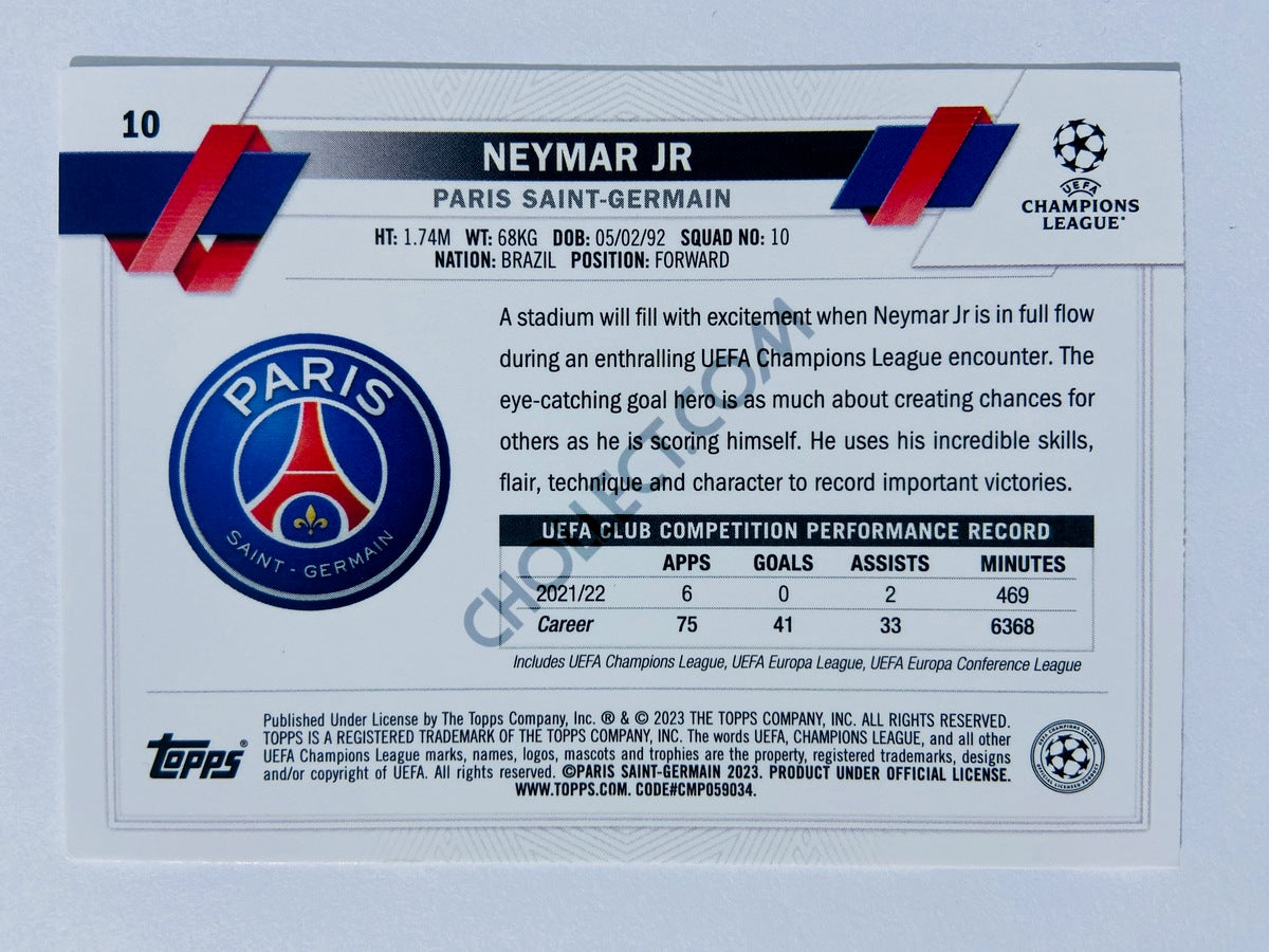 Neymar Jr - Paris Saint-Germain 2022-23 Topps UEFA Club Competitions #10