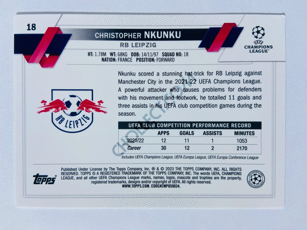 Christopher Nkunku - RB Leipzig 2022-23 Topps UEFA Club Competitions #18