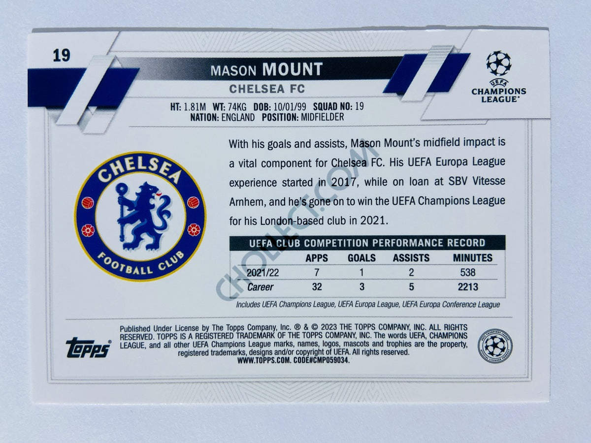 Mason Mount - Chelsea FC 2022-23 Topps UEFA Club Competitions #19