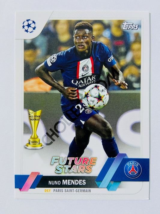 Nuno Mendes - Paris Saint-Germain 2022-23 Topps UEFA Club Competitions Future Stars #26