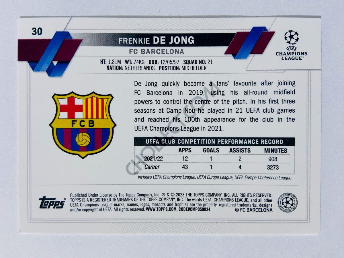 Frenkie de Jong - FC Barcelona 2022-23 Topps UEFA Club Competitions #30