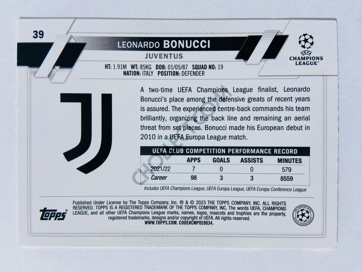 Leonardo Bonucci - Juventus 2022-23 Topps UEFA Club Competitions #39