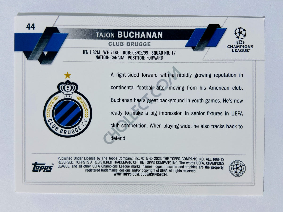 Tajon Buchanan - Club Brugge 2022-23 Topps UEFA Club Competitions #44