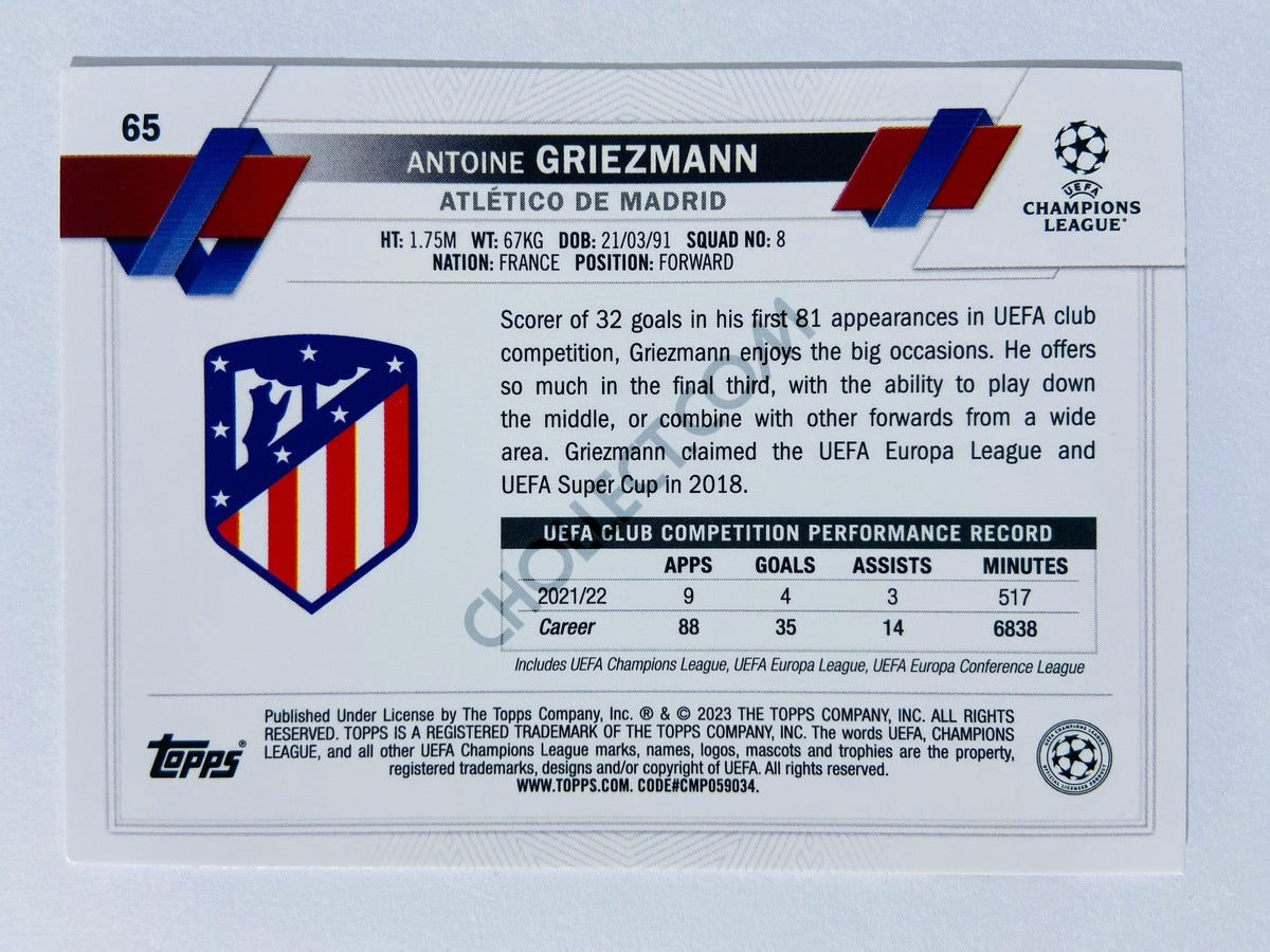 Antoine Griezmann - Atlético de Madrid 2022-23 Topps UEFA Club Competitions #65