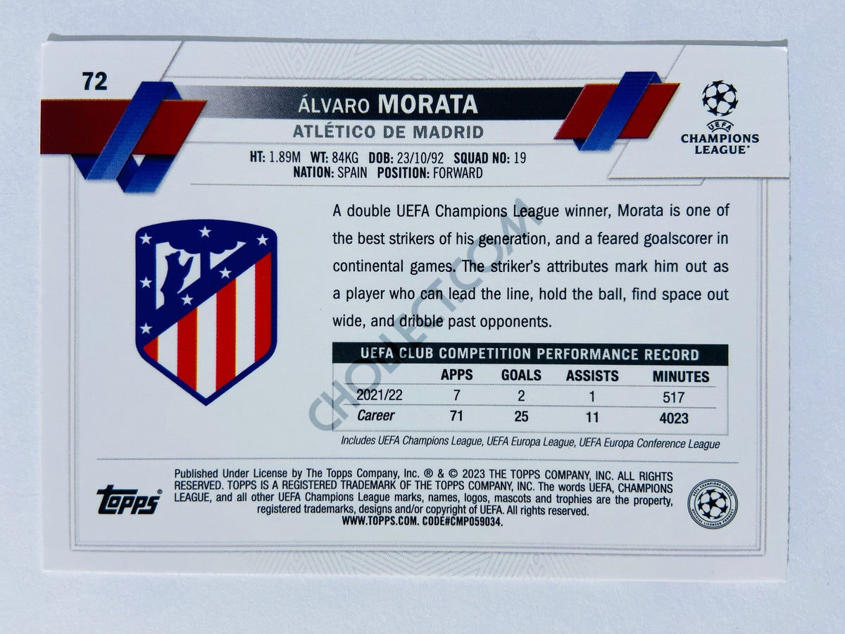 Alvaro Morata - Atlético de Madrid 2022-23 Topps UEFA Club Competitions #72