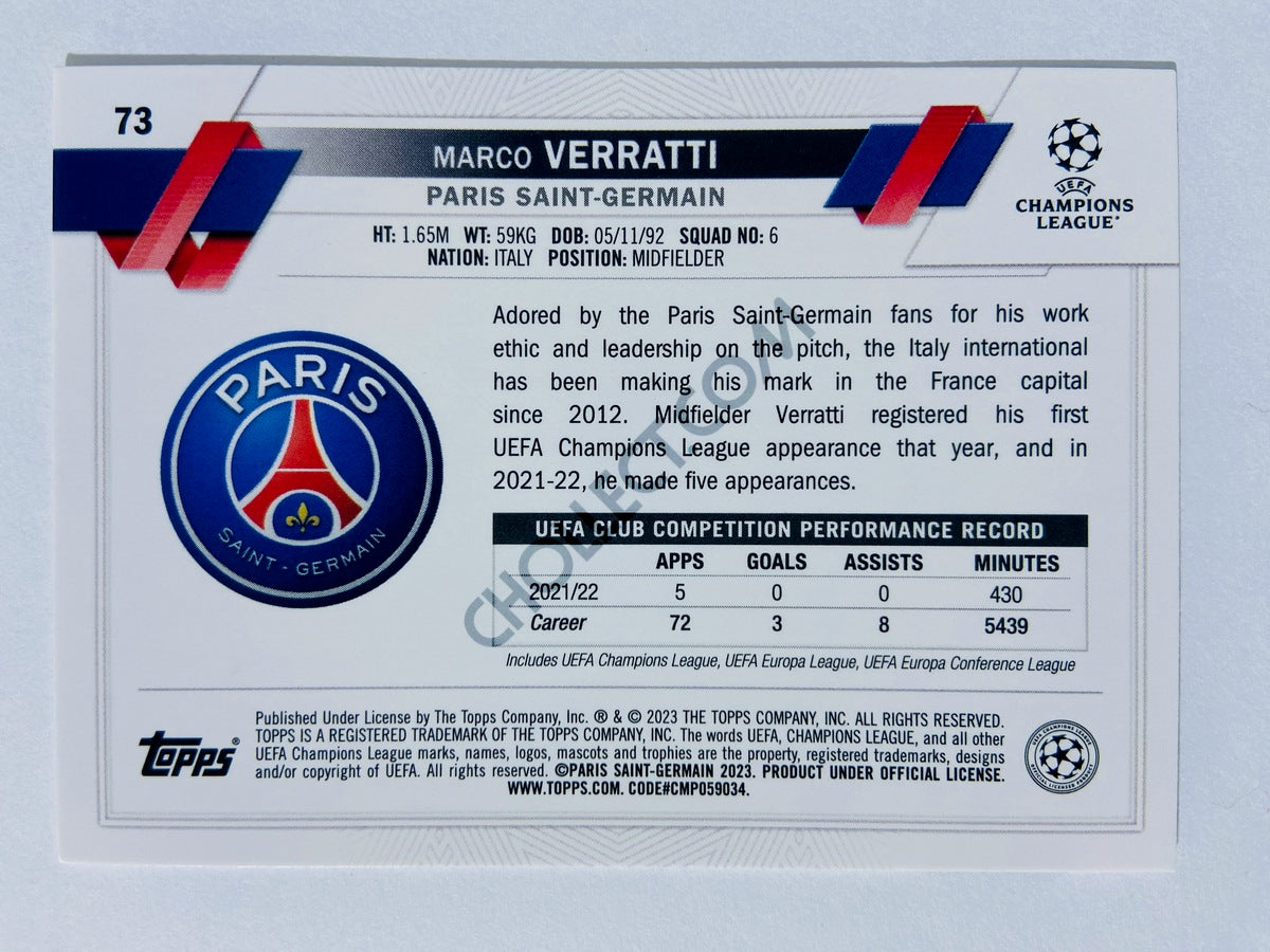 Marco Verratti - Paris Saint-Germain 2022-23 Topps UEFA Club Competitions #73