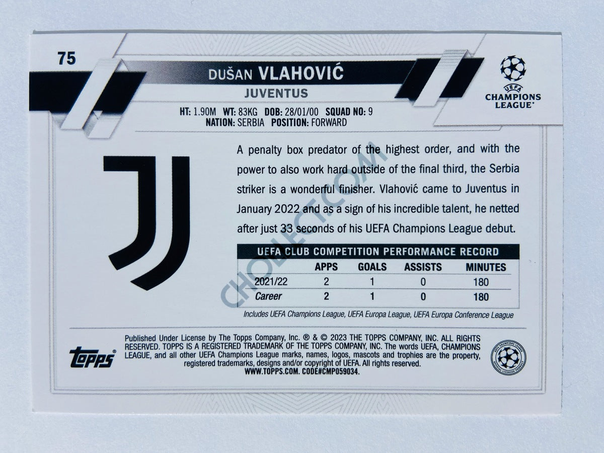 Dusan Vlahovic - Juventus 2022-23 Topps UEFA Club Competitions #75