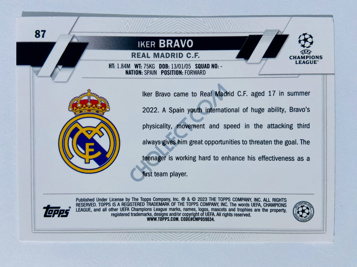 Iker Bravo - Real Madrid C.F. 2022-23 Topps UEFA Club Competitions Future Stars #87